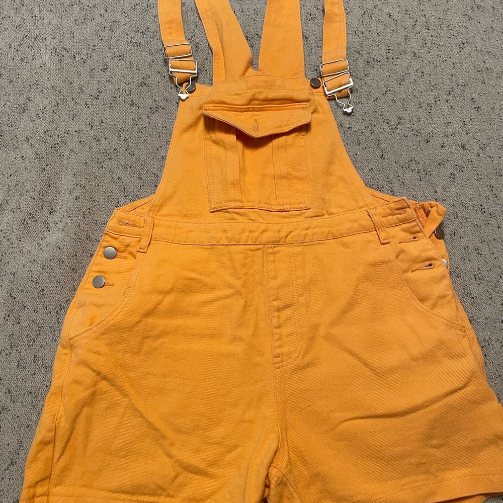 Shein Womens orange shortalls- one size fits all
